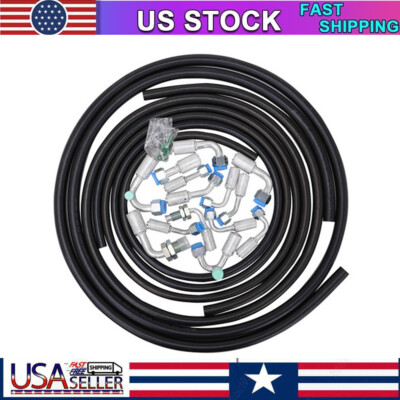 Air Conditioning A/C Hose Kit O-Ring Fittings Drier + Binary Switch 135a AC Rod