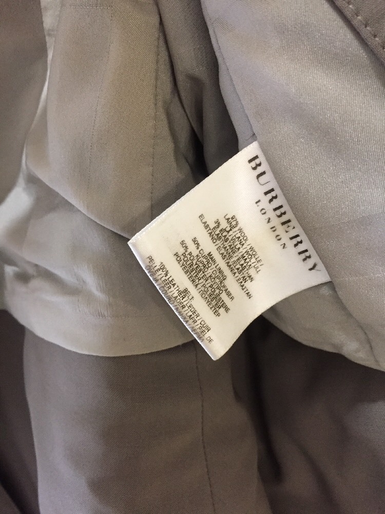 Authentic Burberry Grey Wool Military Style Coat Jacket US 10 UK 12 Excellent image 4