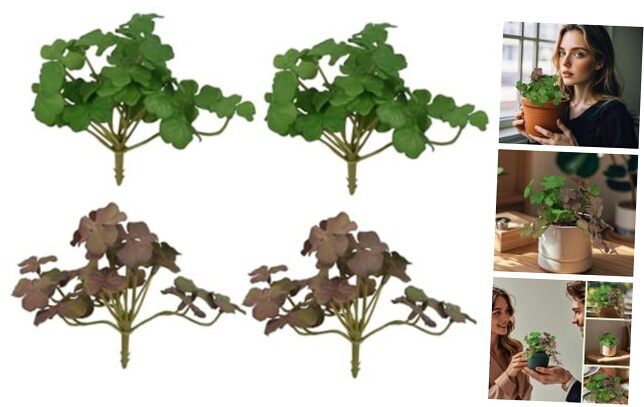 Artificial Plants Clover Short Fake Green Plant for Window Stairway Garden-image