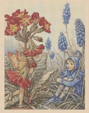 Polyanthus and Grape Hyacinth Fairy Counted Cross Stitch Chart No. 8-407/24