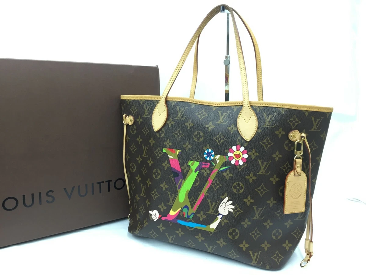 LOUIS VUITTON monogram MURAKAMI Limited Neverfull MM Shoulder bag