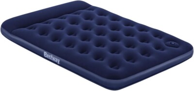 Bestway | Luftmatratze, Full Size mit integrierter Fußpumpe und Kissen| Aufblasbar