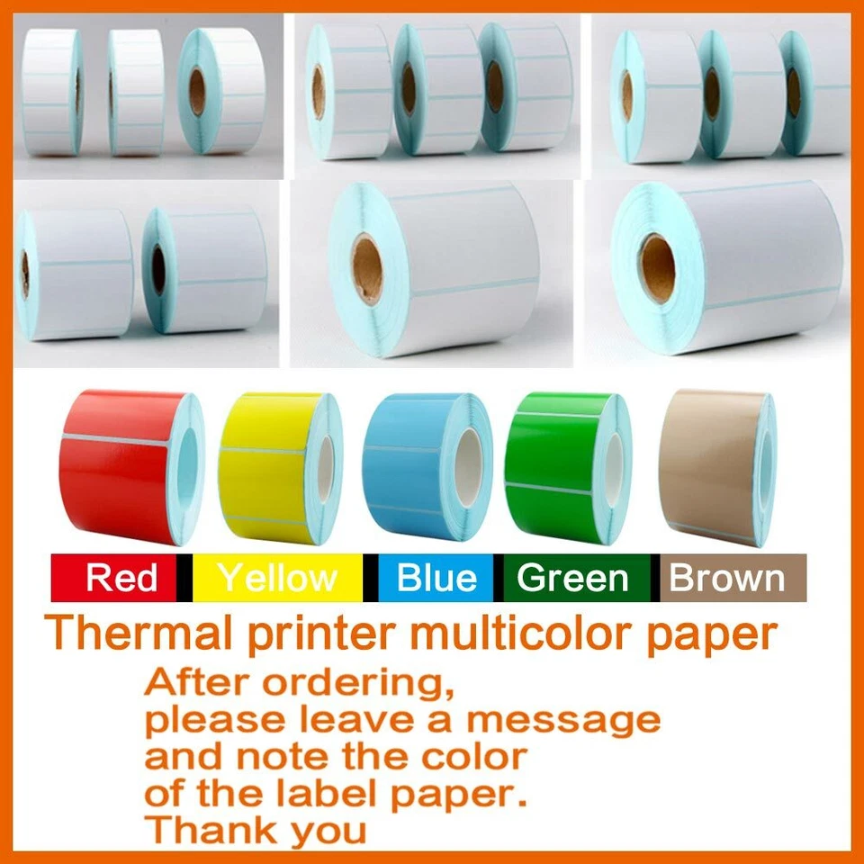 Barcode Price Size Name Blank Label Thermal Printing Label Paper Color Tags Lot - Image 2 of 3