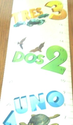 Child's Wall Growth Chart 3-D NUMBERS Spanish 327-28842  Colorful  Brewster New