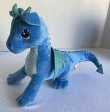  Aurora World Sparkle Tales Plush  Blue Dragon w/ Wings 12  Stuffed Animal