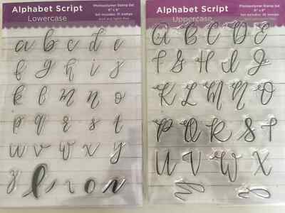 Crafter's Companion Alphabet Script Uppercase & Lowercase Photopolymer Stamps