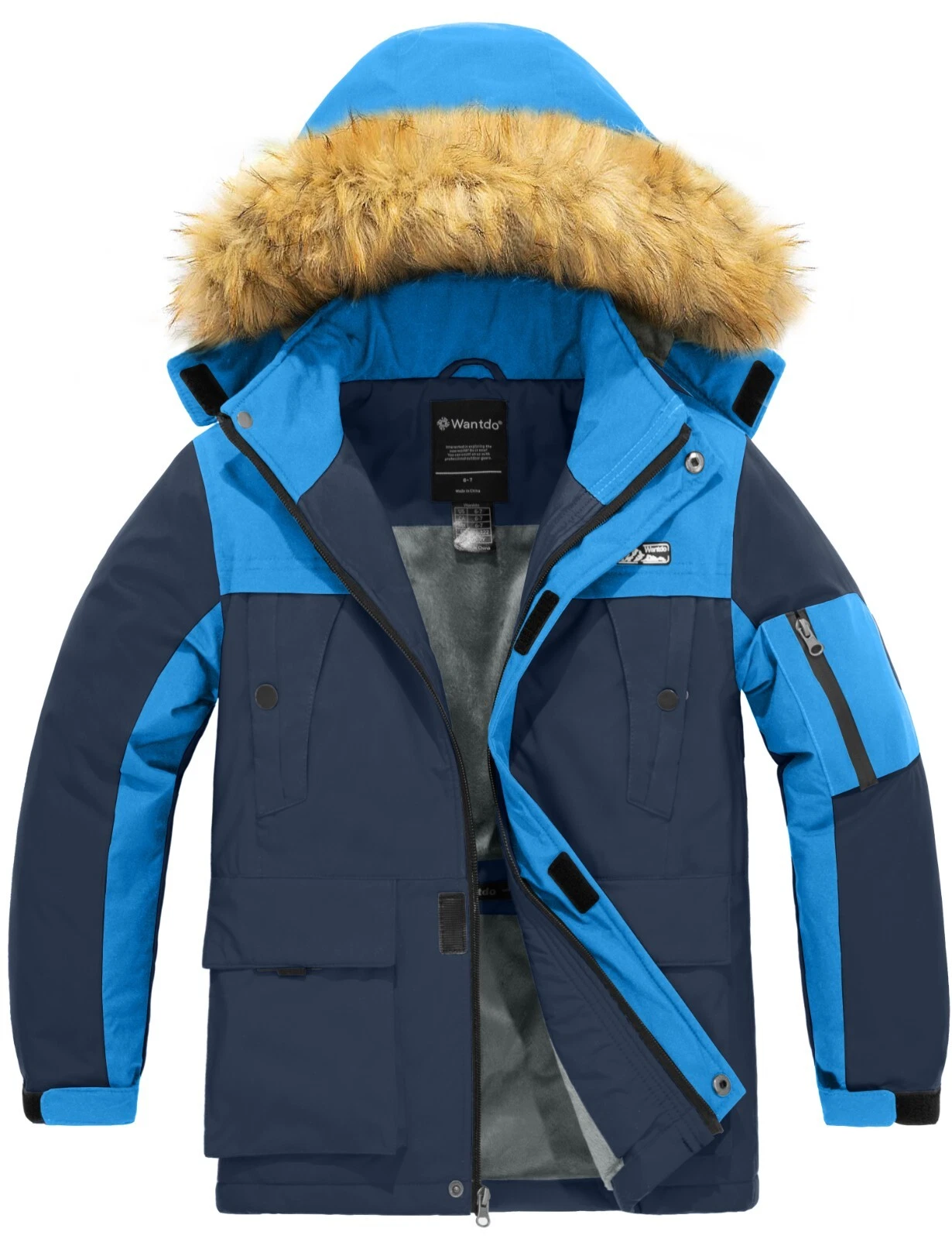 Wantdo Boy's Thick Winter Jacket Coat Waterproof Parka With Fur Hood Snow Jacket
Opens in a new wind