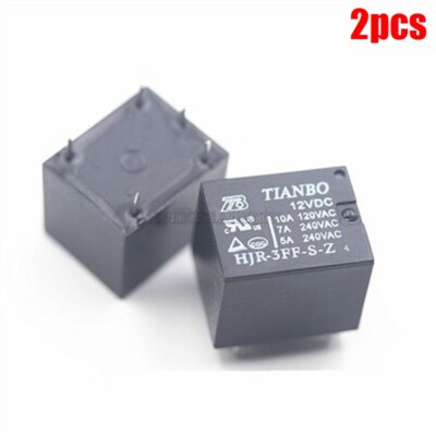 2Pcs HJR-3FF-S-Z 12Vdc Tianbo DIP-5 Relay New Ic ul