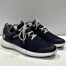 FootJoy FJ Flex Spikeless Comfort Fit Golf Shoes 56102 Blue Mens 10