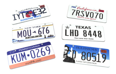 Precision-Crafted Realistic Large (6) License Plate 52x26mm Size Scale Model