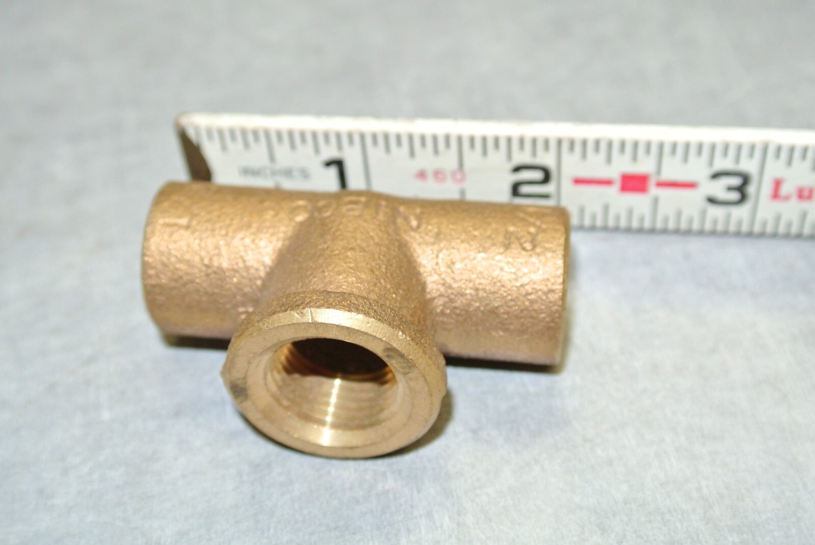 Nibco 1/2 x 1/2 x 3/8" C x C x F Cast Copper Tee Pressure Fitting - Qty 4