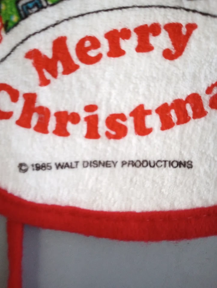 Babero de Colección Disney Bebés Primera Navidad Mickey y Minnie Mouse Nuevo de Lote Antiguo Nuevo con Etiquetas Foto 4 de 4