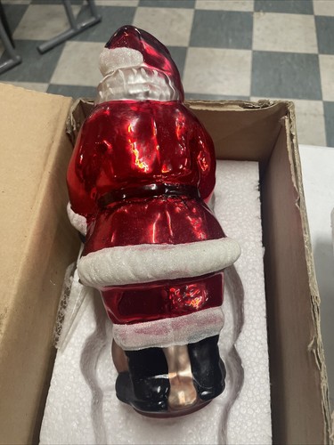 PESCHKA Vintage 1996 Large Glass Santa Claus Christmas Table Decor - Picture 5 of 21