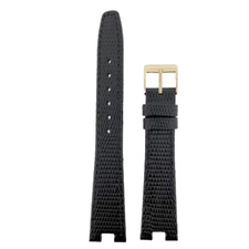 Watch Strap fits Gucci 4500M 18mm Leather Black Brown with Center Cut