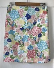 TALBOTS Floral Pastel Print Skirt Petites Preppy Cottage Sz 6