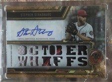 2020 TOPPS TRIPLE THREADS STEPHEN STRASBURG AUTO RELICS GOLD 3/9 NATIONALS 👍