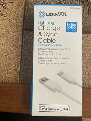Lenmar Lighting Charge & Sync Cable ( Extra Long 6 Ft)
