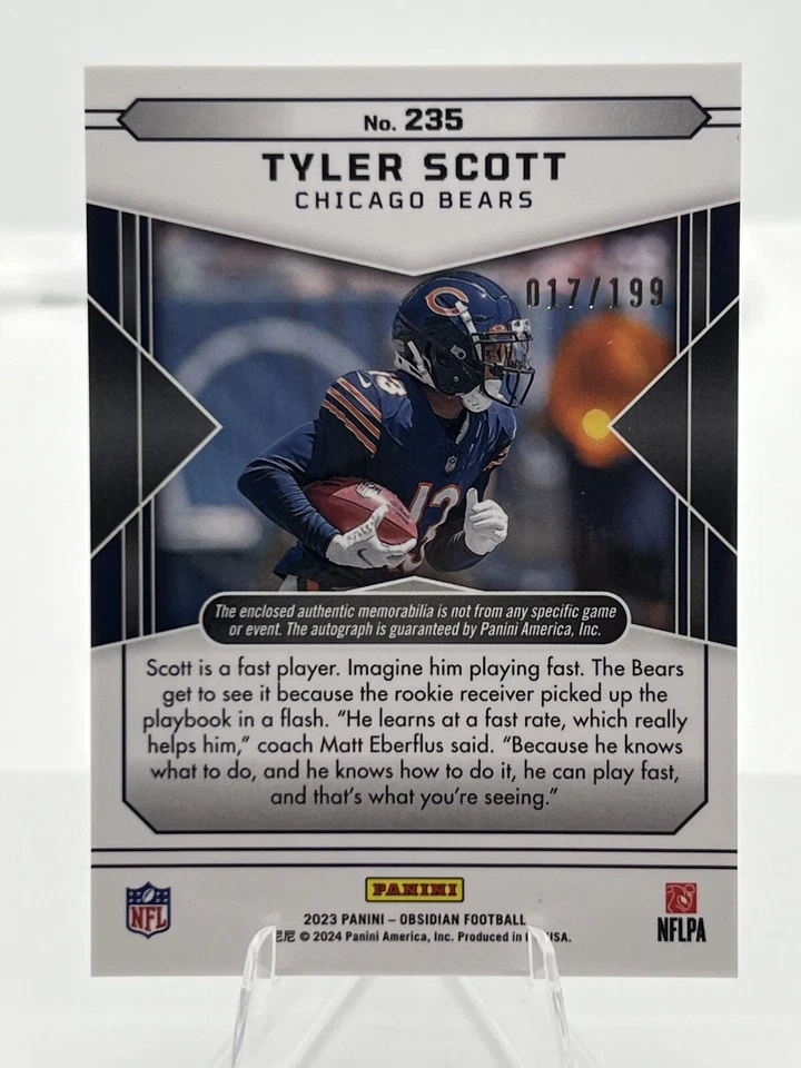 2023 Panini Obsidian - Rookie Jersey Autographs #235 Tyler Scott /199 (AU, MEM, - Image 2 of 2