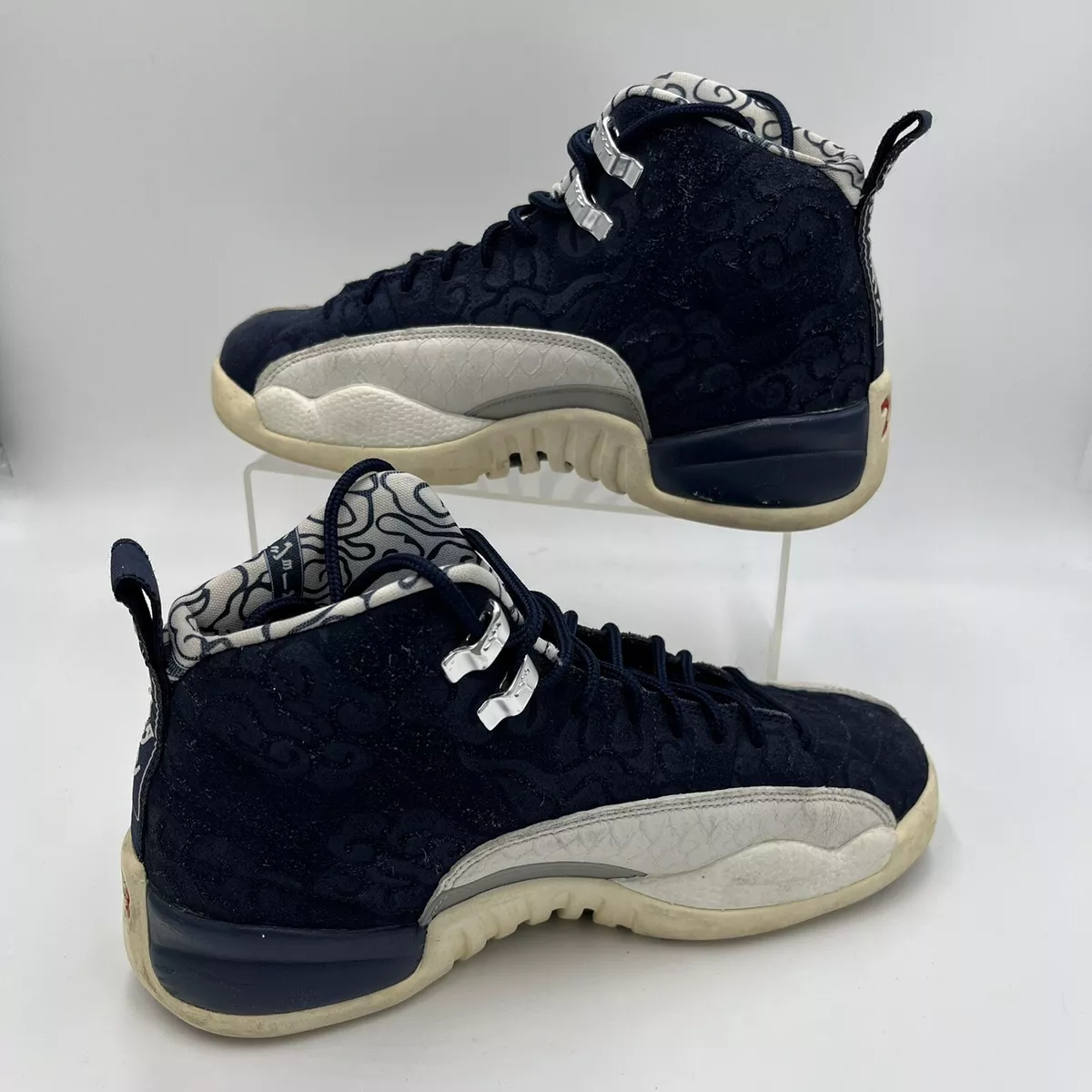 Air Jordan 12 Unisex Kids Blue Retro International Flight BV8017-445 Shoes  Sz 6Y | eBay