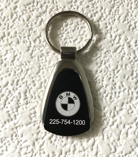 Vintage BMW Car Dealer Keychain Key Ring Metal Fob BRIAN HARRIS BATON ...
