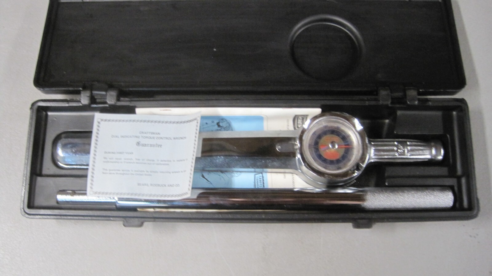 VINTAGE CRAFTSMAN DIAL TORQUE WRENCH 1/2" DR. 0250 LB/FT 44442 XINT