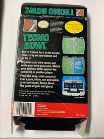 Tecmo Bowl Nintendo NES box only left side football