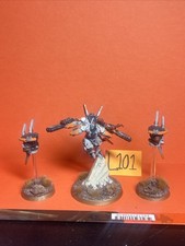 Games Workshop Warhammer 40k Tau Commander Shadowsun and drones painted