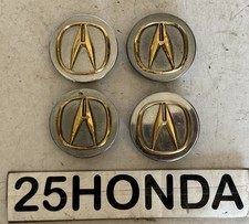 1999-2003 Acura Tl Cl Type S Factory Gold Emblem Wheel Rim Center Caps Oem Rare
