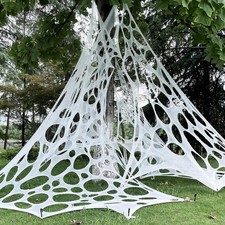 DULEFUN Halloween Spider Web Decorations 13.5ft Giant Stretchy Beef Netting