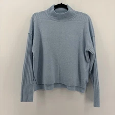 SO Goods for Life Women's Light Blue Mock Neck Sweater Size Medium