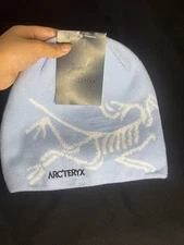 Arc'teryx Bird Head Toque Beanie - Light Blue Wool Hat For Winter - Unisex - NWT