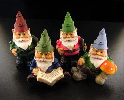 Miniature Fairy Gnome Garden 1.5'' to 1.75'' Gnomes - Set of 4 - Buy 3 Save $5
