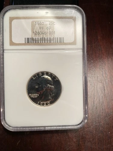 1960 Washington Quarter NGC PF69 - A Bright SILVERY 25c  BOOK VALUE = $225