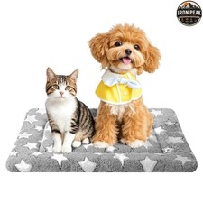 Dog Crate Mat Small Gray 24 x 18 x 1.5 in Reversible Washable Pad