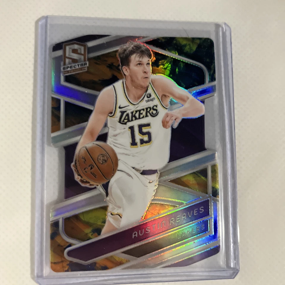 2023 Spectra Prizm #22 Austin Reaves #8/8 LA Lakers - Image 3 of 3