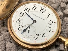 pocket watch ILLINOIS 185 19 jewels adj 1916 16 s BURLINGTON SPECIAL hunter case