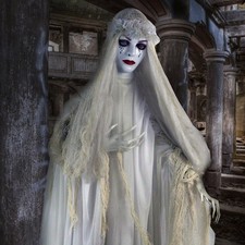 6.5FT LIFE-SIZE ANIMATED BRIDE INDOOR HALLOWEEN ANIMATRONIC PROP