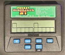 RADICA POCKET BLACKJACK 21 HANDHELD ELECTRONIC CASINO GAME MODEL 1350