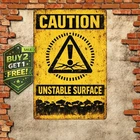 Warning Landmines Skull Tin Sign 8x12 Vintage Rustic Danger Wall Art