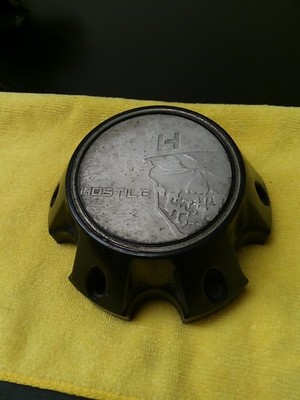 HOSTILE Wheels # HC-6003  SATIN BLACK SKULL Wheel Center Cap [45] (QTY. 1)