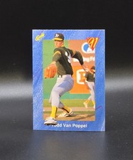 1991 Classic Update Blue TODD VAN POPPEL Rookie Card T75 Oakland Athletics
