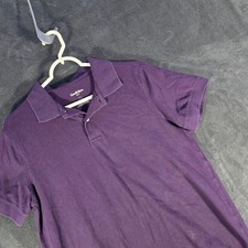 Goodfellow Co Loring Polo Shirt Mens Medium M Purple Short Sleeve Standard Fit