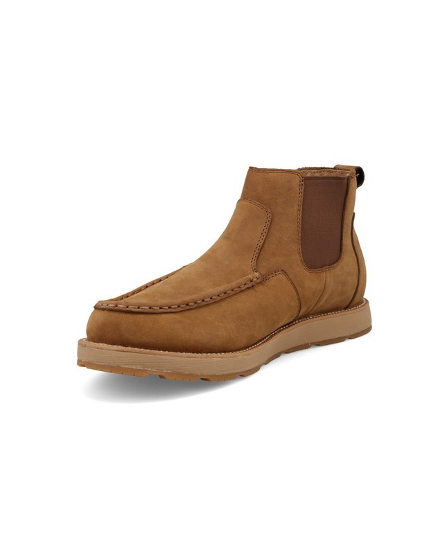 Twisted X Casual Boots Mens Chelsea Wedge Sole 14 W Lion Tan MCAX003 CLEARANCE
