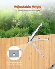 Barbed Wire Arm, 10 Packs 12.2 in Fence Post Extender, Flat or Surface Mounted,