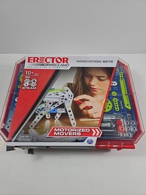 New - MOTORIZED MOVERS - ERECTOR Building SET Meccano 19602 - BUILD WITH A MOTOR