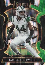 2025 Panini Select Concourse Black & Green Shock Prizm #77 Jamien Sherwood