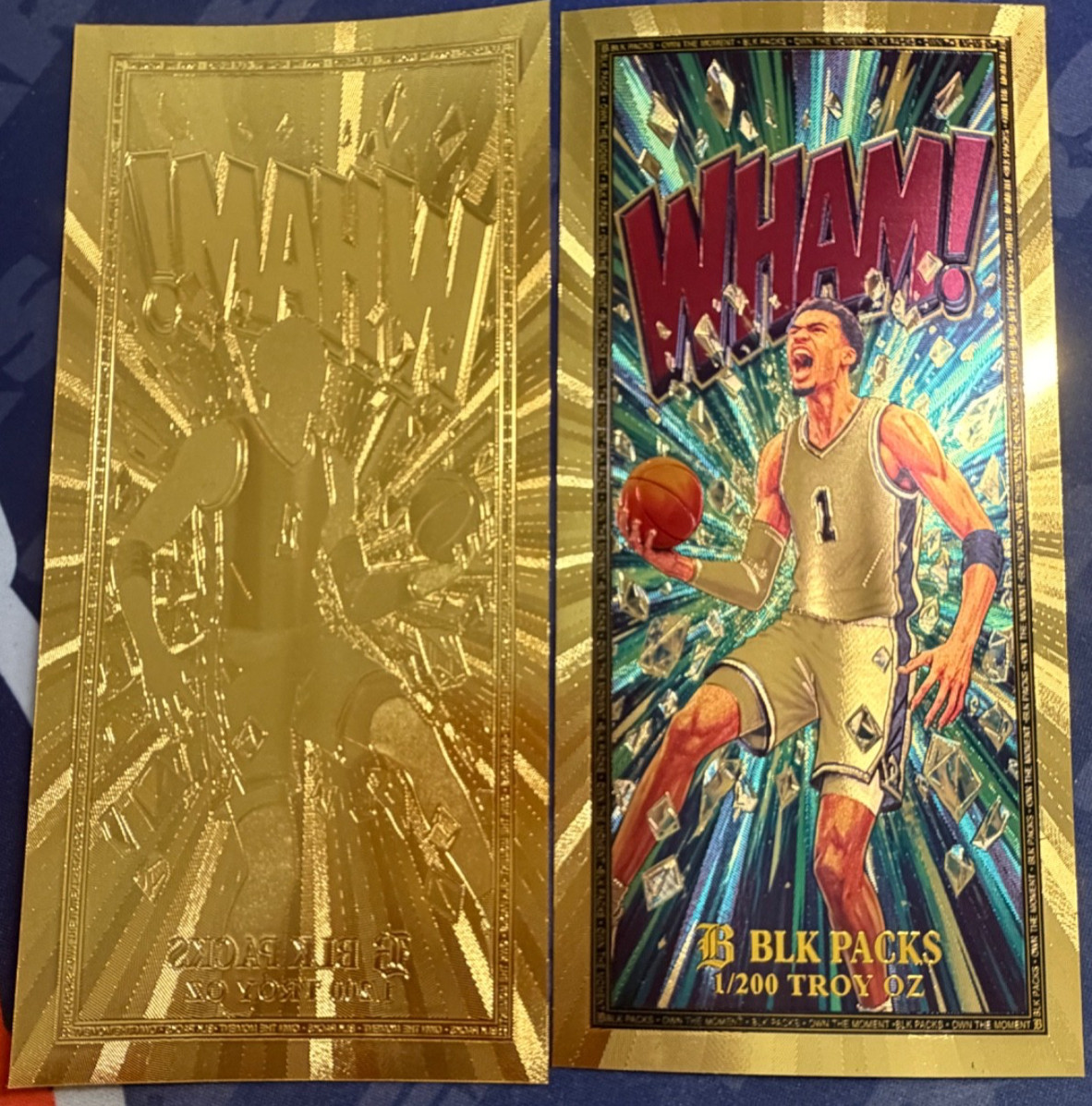 GoldBack Leaf Foil Note 1/200 Troy Oz. Victor Wembanyama #1 WHAM SPURS NBA Card