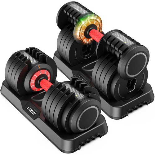 50 Lbs Adjust Dumbbells Set Full Metal Iron Adjustable Weights Dumbbells 25*2