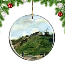 Van Gogh The Hill of Montmartre With Sto Christmas ornament city travel souvenir