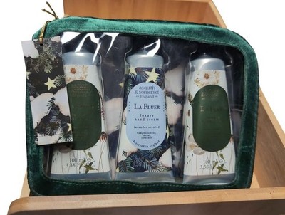 Asquith & Somerset La Fluer England luxury hand cream set aluminum bottles